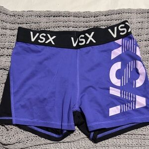 VSX Women's Athletic Shorts in Purple and Black